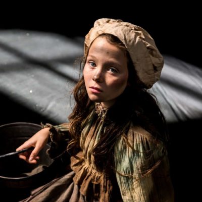 MOLLY PEPPER-JOHNSON as Young Cosette. PHOTO CREDIT Mark Duffus
